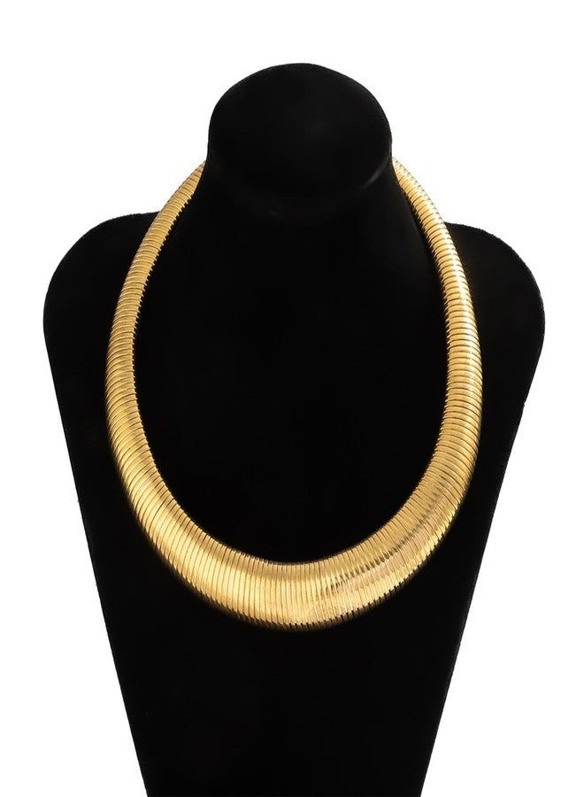 JAVARNV Chunky Gold Necklace Statement Necklace for Women Dainty Gold Choker Necklaces Exaggerated Ethnic Big Statement Jewelry Gifts Christmas stocking stuffs - Image 5